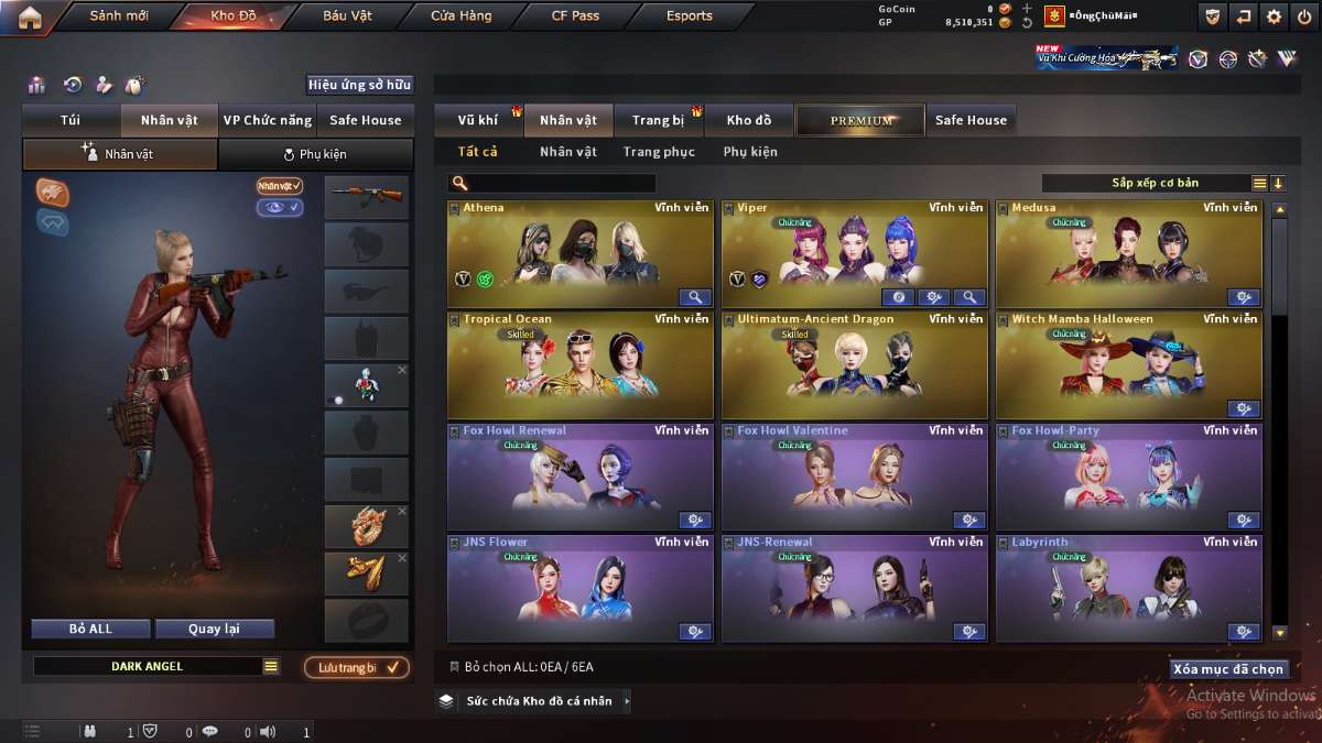 shop acc cf uy tin gia re